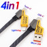 Кабель WUW-X207 USB 3 in 1 65W  black (6972573336524) (19748)