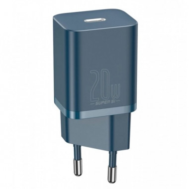 Мережевий зарядний пристрій Baseus Super Si Quick Charger 1C 20W EU Blue (CCSUP-B03) (14848)