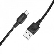 Кабель BOROFONE BX113 Lenny silicone charging data cable Type-C(L=3M) Black (6941991115554) (18948)