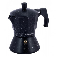 Кавоварка гейзерна Kamille Andel Black 150мл на 3 чашки (22458)