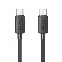 Кабель Usams US-SJ696 60W Striped Data Cable Type-C To Type-C-KY Series 2M black (SJ696USB01) (14658)