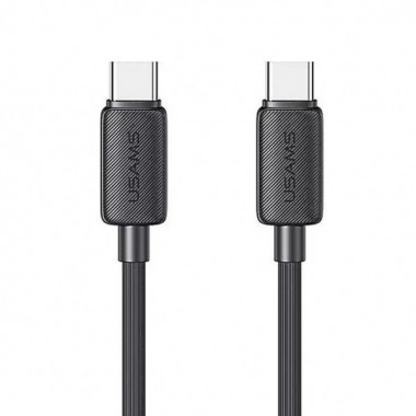 Кабель Usams US-SJ696 60W Striped Data Cable Type-C To Type-C-KY Series 2M black (SJ696USB01) (14658)