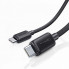 Кабель Usams US-SJ696 60W Striped Data Cable Type-C To Type-C-KY Series 2M black (SJ696USB01) (14658)