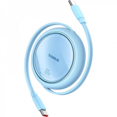 Кабель Baseus Free2Draw Mini Retractable Charging Cable Type-C to Type-C 100W 1m Galaxy Blue (P10364500311-00) (14958)