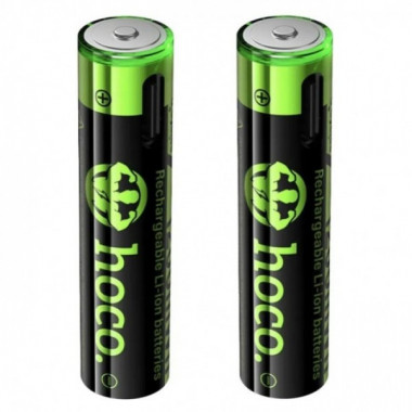 Аккумуляторы мини пальчик AAA 1200mAh 2шт с разъемом Type-C HOCO JA4 (20958)