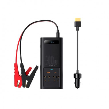 Автомобильный инвертор Baseus IGBT Power 300W 220V EU Черный (CGNB010101) (2958)