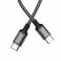 Кабель HOCO X14 Type-C to Type-C 60W, 1m, nylon, aluminum connectors, Black (6931474752215) (20168)