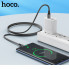 Кабель HOCO X14 Type-C to Type-C 60W, 1m, nylon, aluminum connectors, Black (6931474752215) (20168)
