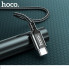 Кабель HOCO X14 Type-C to Type-C 60W, 1m, nylon, aluminum connectors, Black (6931474752215) (20168)