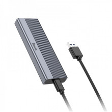 Зовнішня кишеня для накопичувача HOCO HB47 M.2 SSD Enclosure(USB3.1/6Gbps) Metal Gray (6942007632355) (15368)