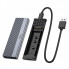 Зовнішня кишеня для накопичувача HOCO HB47 M.2 SSD Enclosure(USB3.1/6Gbps) Metal Gray (6942007632355) (15368)