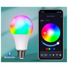 Умная светодиодная лампочка Wifi, TUYA, 9Вт, Bluetooth, RGB / Лампочка с управлением через телефон (9368)
