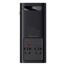 Автомобільний інвертор Baseus Super Si Power Inverter 500W (220V CN/EU ) Black (CGNB000101) (8568)