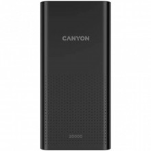 Батарея универсальная Canyon 20000mAh, Input 5V/2A, Output 5V/2.1A(Max), Black (CNE-CPB2001B) (18768)