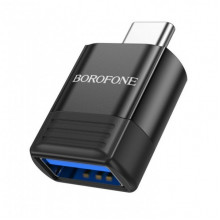 Адаптер BOROFONE BV18 Type-C male to USB female USB3.0 adapter Black (6941991104015) (14868)