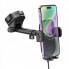 Автотримач для телефона з БЗП HOCO HW5 Journey wireless fast charging car holder(center console) Black (6942007601450) (14968)
