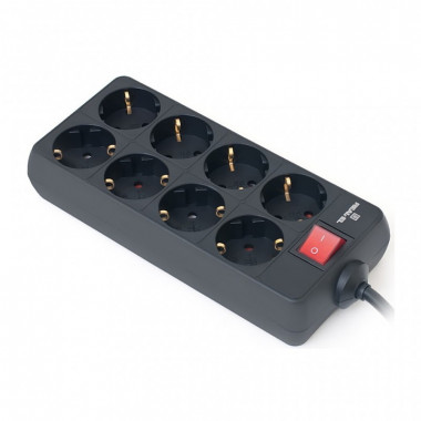 Сетевой фильтр питания REAL-EL RS-8 Protect 5m, black (EL122300024) (16178)