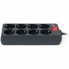 Сетевой фильтр питания REAL-EL RS-8 Protect 5m, black (EL122300024) (16178)