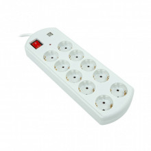 Сетевой фильтр питания PowerPlant 5м, 10 розеток, USB, євро, 100% мідь (YS-N6065/5) (EX610556) (16278)