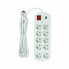 Сетевой фильтр питания PowerPlant 5м, 10 розеток, USB, євро, 100% мідь (YS-N6065/5) (EX610556) (16278)