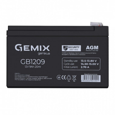 Батарея к ИБП Gemix GB 12В 9Ач (GB1209) (18578)