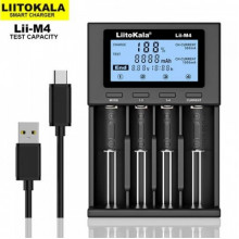 Интеллектуальное зарядное устройство LiitoKala Lii-M4 для АА, ААА, 18650, 26650 Li-ion, Ni-MH/Ni-Cd (21578)