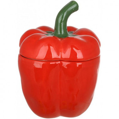 Банка керамічна "Pepper" 700мл, для сипучих продуктів, червоний перець (21678)