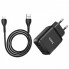 Зарядное устройство 220В 2 USB с кабелем USB - Lightning Hoco N7 Speedy Чёрный (9198)