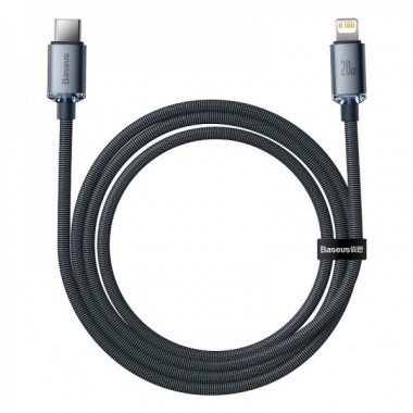 Кабель Baseus Crystal Shine Series Fast Charging Data Cable Type-C to iP 20W 2m Black (CAJY000301) (18298)