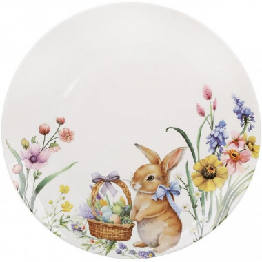 Набір 6 тарілок порцелянових "Easter Melody" Ø27см (Кролик) (19298)