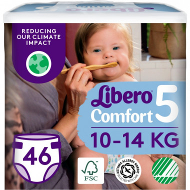 Подгузники Libero Comfort Размер 5 (10-14 кг) 46 шт (7322541756936) (7498)