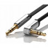 Аудіокабель UGREEN AV119 3.5mm Male to 3.5mm Male Straight to angle flat Cable  2m (Black)(UGR-10599) (UGR-10599) (19698)