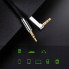 Аудіокабель UGREEN AV119 3.5mm Male to 3.5mm Male Straight to angle flat Cable  2m (Black)(UGR-10599) (UGR-10599) (19698)