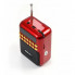 Радиоприёмник с FM USB MicroSD BKK B872 радио на аккумуляторе Красный (20698)