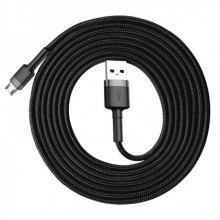 Кабель Baseus Cafule Cable USB For Micro 1.5A 2m Gray+Black (CAMKLF-CG1) (19109)