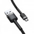 Кабель Baseus Cafule Cable USB For Micro 1.5A 2m Gray+Black (CAMKLF-CG1) (19109)