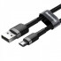 Кабель Baseus Cafule Cable USB For Micro 1.5A 2m Gray+Black (CAMKLF-CG1) (19109)