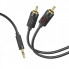 Аудiокабель HOCO UPA28 3.5mm male to double lotus RCA, 1,5m, Black (6942007607759) (20109)