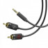 Аудiокабель HOCO UPA28 3.5mm male to double lotus RCA, 1,5m, Black (6942007607759) (20109)