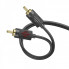 Аудiокабель HOCO UPA28 3.5mm male to double lotus RCA, 1,5m, Black (6942007607759) (20109)