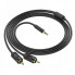Аудiокабель HOCO UPA28 3.5mm male to double lotus RCA, 1,5m, Black (6942007607759) (20109)