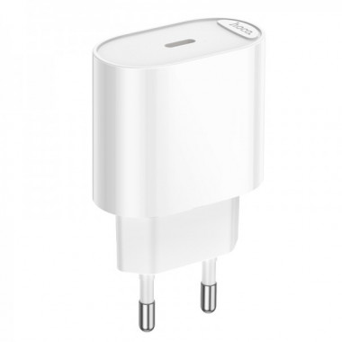 Мережевий зарядний пристрій HOCO C109A(PD20W) Fighter single port PD20W charger White (6942007656658) (20209)