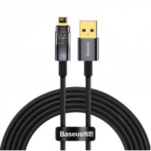Кабель Baseus Explorer Series Auto Power-Off Fast Charging Data Cable USB to IP 2.4A 1m Black (CATS000401) (18309)