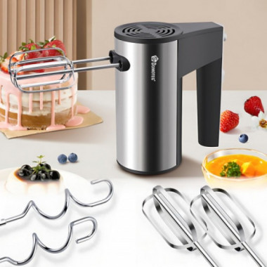 Ручной миксер Domotec MS-6690 400 Вт 5 скоростей двойные венчики (22409)