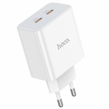 Мережевий зарядний пристрій HOCO C108A Leader PD35W dual port(2C) charger White (6931474784438) (409)