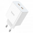 Мережевий зарядний пристрій HOCO C108A Leader PD35W dual port(2C) charger White (6931474784438) (409)