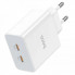 Мережевий зарядний пристрій HOCO C108A Leader PD35W dual port(2C) charger White (6931474784438) (409)