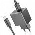 Мережевий зарядний пристрій з кабелем HOCO CS11A Ocean single port charger set(Type-C) Black (6942007603607) (509)