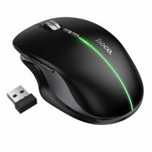Аккумуляторная мышь игровая Bluetooth и 2,4G, HOCO GM40 Dixon RGB / Геймерская мышь с аккумулятором Черный (18609)