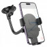 Автотримач для телефона HOCO H20 Mighty one-button car holder(windshield) Black (6942007601597) (14709)